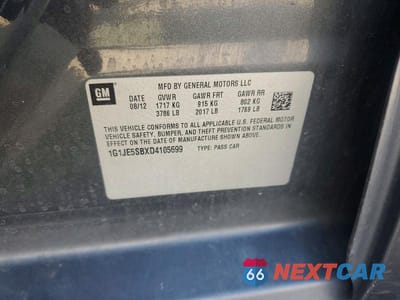 Zdjęcie 12 z 12 samochodu: 2013 CHEVROLET SONIC LTZ VIN:1G1JE5SBXD4105699 - miniatura