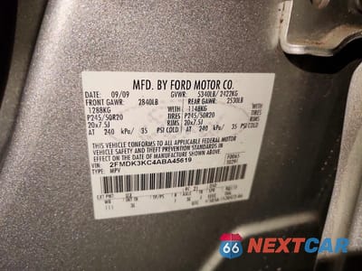 Zdjęcie 12 z 12 samochodu: 2010 FORD EDGE LIMITED VIN:2FMDK3KC4ABA45619 - miniatura