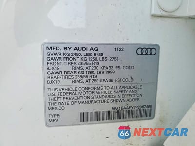 Zdjęcie 13 z 13 samochodu: 2023 AUDI Q5 PREMIUM PLUS 45 VIN:WA1EAAFY7P2067466 - miniatura