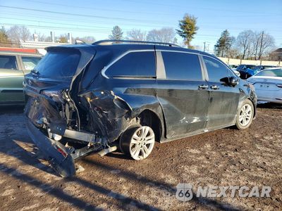 Trzecie zdjęcie samochodu z tyłu: 2025 TOYOTA SIENNA XLE 7-PASSENGER VIN:5TDJSKFC2SS216556 - miniatura