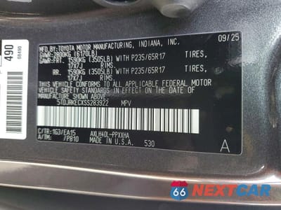 Zdjęcie 14 z 14 samochodu: 2025 TOYOTA SIENNA XLE 8-PASSENGER VIN:5TDJRKECXSS283922 - miniatura
