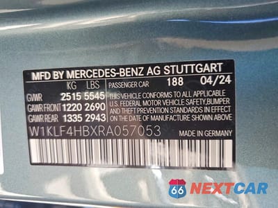 Zdjęcie 12 z 12 samochodu: 2024 MERCEDES-BENZ E 350 4MATIC VIN:W1KLF4HBXRA057053 - miniatura