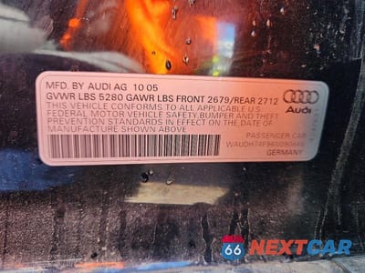 Zdjęcie 13 z 13 samochodu: 2006 AUDI A6 3.2 QUATTRO VIN:WAUDH74F96N090646 - miniatura