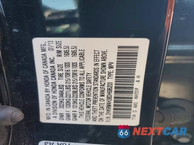 Zdjęcie 13 z 13 samochodu: 2013 HONDA CR-V LX VIN:2HKRM4H38DH686203 - miniatura