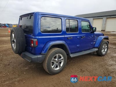 Trzecie zdjęcie samochodu z tyłu: 2018 JEEP WRANGLER UNLIMITED SAHARA VIN:1C4HJXEG7JW256441 - miniatura