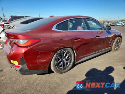 Trzecie zdjęcie samochodu z tyłu: 2023 BMW I4 EDRIVE 35 VIN:WBY43AW04PFR35646 - miniatura