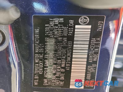 Zdjęcie 14 z 14 samochodu: 2022 TOYOTA CAMRY HYBRID XLE VIN:4T1F31AK3NU574899 - miniatura