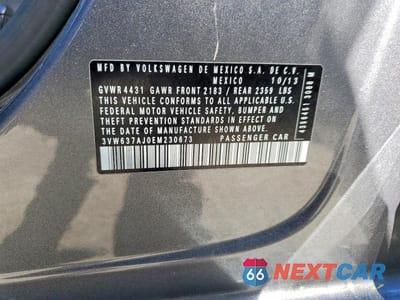 Zdjęcie 12 z 12 samochodu: 2014 VOLKSWAGEN JETTA HYBRID VIN:3VW637AJ0EM230673 - miniatura