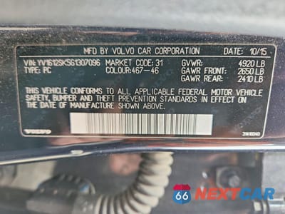 Zdjęcie 13 z 13 samochodu: 2016 VOLVO V60 PREMIER VIN:YV1612SK5G1307096 - miniatura