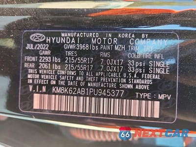 Zdjęcie 14 z 14 samochodu: 2023 HYUNDAI KONA SEL VIN:KM8K62AB1PU945377 - miniatura