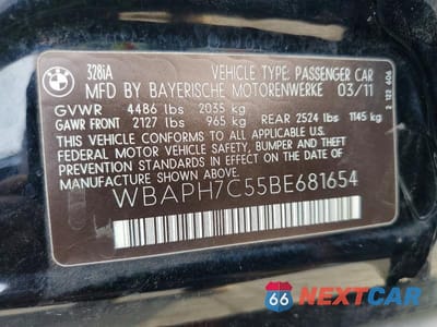 Zdjęcie 12 z 12 samochodu: 2011 BMW 328 I VIN:WBAPH7C55BE681654 - miniatura