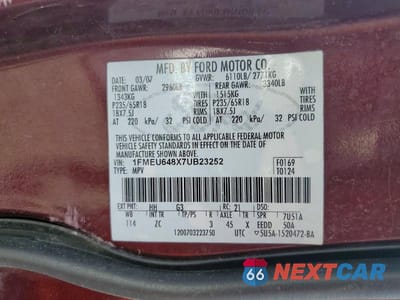 Zdjęcie 13 z 13 samochodu: 2007 FORD EXPLORER EDDIE BAUER VIN:1FMEU648X7UB23252 - miniatura