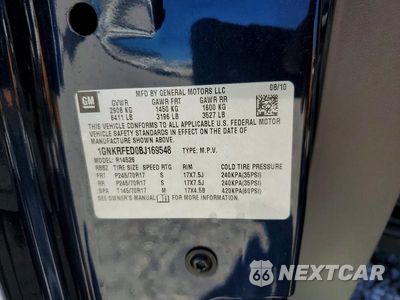 Zdjęcie 13 z 13 samochodu: 2011 CHEVROLET TRAVERSE LS VIN:1GNKRFED0BJ169548 - miniatura