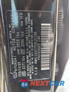 Zdjęcie 12 z 12 samochodu: 2023 HYUNDAI ELANTRA SEL VIN:KMHLS4AG7PU526148 - miniatura