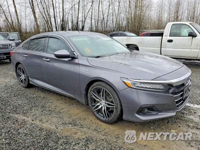 Czwarte zdjęcie samochodu z boku: 2021 HONDA ACCORD TOURING HYBRID VIN:1HGCV3F96MA004478 - miniatura