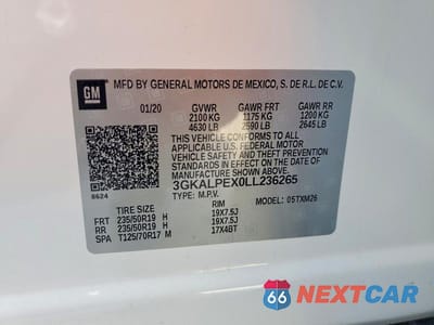Zdjęcie 14 z 14 samochodu: 2020 GMC TERRAIN SLT VIN:3GKALPEX0LL236265 - miniatura