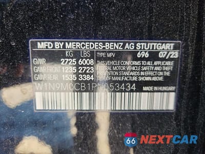 Zdjęcie 14 z 14 samochodu: 2023 MERCEDES-BENZ EQB 250+ VIN:W1N9M0CB1PN053434 - miniatura