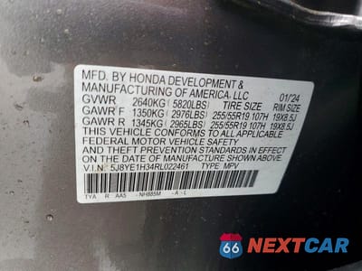 Zdjęcie 25 z 26 samochodu: 2024 ACURA MDX VIN:5J8YE1H34RL022461 - miniatura