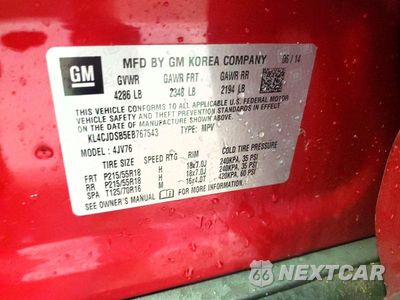 Zdjęcie 14 z 14 samochodu: 2014 BUICK ENCORE VIN:KL4CJDSB5EB767543 - miniatura