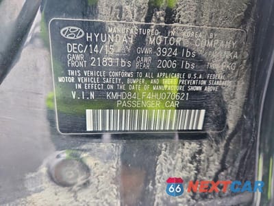 Zdjęcie 13 z 13 samochodu: 2017 HYUNDAI ELANTRA LIMITED VIN:KMHD84LF4HU070621 - miniatura