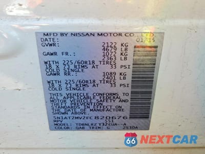 Zdjęcie 13 z 13 samochodu: 2015 NISS ROGUE SL VIN:5N1AT2MV2FC820676 - miniatura