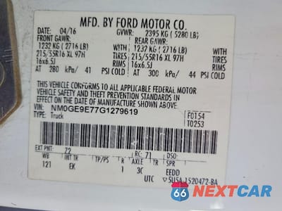 Zdjęcie 13 z 13 samochodu: 2016 FORD TRANSIT CONNECT XL VIN:NM0GE9E77G1279619 - miniatura