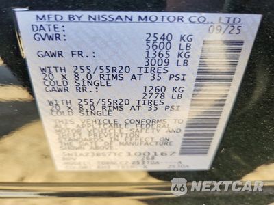 Zdjęcie 13 z 14 samochodu: 2026 NISSAN MURANO SV VIN:5N1AZ3BS7TC100167 - miniatura