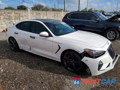 Czwarte zdjęcie samochodu z boku: 2021 GENESIS G70 3.3T VIN:KMTG34LE2MU071804 - miniatura