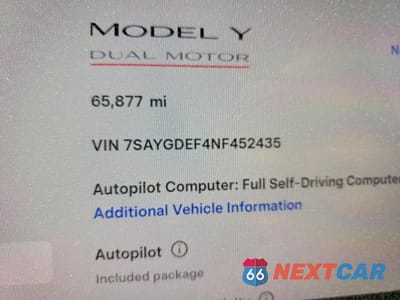 Zdjęcie 9 z 11 samochodu: 2022 TESLA MODEL Y VIN:7SAYGDEF4NF452435 - miniatura