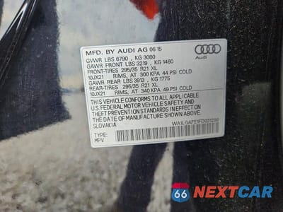 Zdjęcie 14 z 14 samochodu: 2015 AUDI Q7 VIN:WA1LGAFE1FD031299 - miniatura