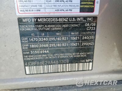 Zdjęcie 13 z 13 samochodu: 2009 MERCEDES-BENZ GL 550 4MATIC VIN:4JGBF86E29A461308 - miniatura