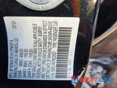 Zdjęcie 12 z 12 samochodu: 2024 HONDA CIVIC SPORT TOURING VIN:19XFL1H81RE029027 - miniatura