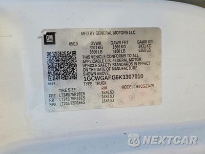 Zdjęcie 14 z 14 samochodu: 2019 CHEVROLET EXPRESS 2500 CARGO DELIVERY VAN VIN:1GCWGAFG6K1307010 - miniatura