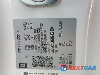 Zdjęcie 12 z 12 samochodu: 2017 CHEVROLET SILVERADO C1500 VIN:1GCNCNEH7HZ402890 - miniatura