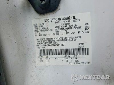 Zdjęcie 12 z 12 samochodu: 2016 FORD F250 SUPER DUTY VIN:1FTBF2A68GEC74422 - miniatura