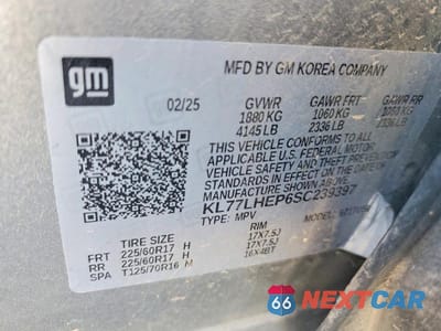 Zdjęcie 14 z 14 samochodu: 2025 CHEVROLET TRAX 1LT VIN:KL77LHEP6SC239397 - miniatura