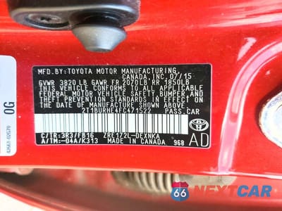 Zdjęcie 12 z 12 samochodu: 2015 TOYOTA COROLLA VIN:2T1BURHE4FC471522 - miniatura