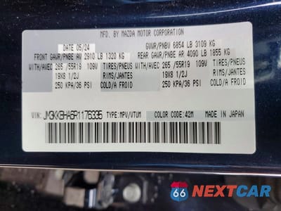 Zdjęcie 13 z 13 samochodu: 2024 MAZDA CX-90 PREFERRED VIN:JM3KKBHA6R1176335 - miniatura