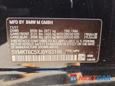 Zdjęcie 13 z 13 samochodu: 2018 BMW X5 M VIN:5YMKT6C5XJ0Y83186 - miniatura