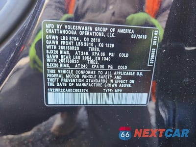 Zdjęcie 13 z 13 samochodu: 2019 VOLKSWAGEN ATLAS SE VIN:1V2WR2CA8KC603374 - miniatura