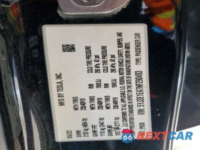 Zdjęcie 12 z 12 samochodu: 2022 TESLA MODEL 3 VIN:5YJ3E1EA7NF290493 - miniatura