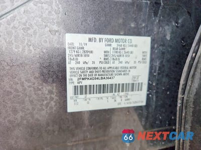 Zdjęcie 13 z 13 samochodu: 2020 FORD EDGE SE VIN:2FMPK4G94LBA36437 - miniatura