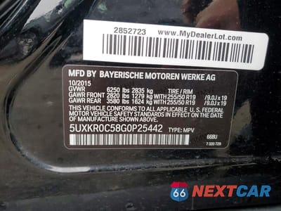 Zdjęcie 13 z 13 samochodu: 2016 BMW X5 XDRIVE35I VIN:5UXKR0C58G0P25442 - miniatura
