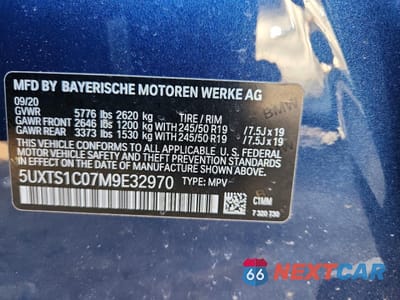 Zdjęcie 13 z 13 samochodu: 2021 BMW X3 XDRIVE30E VIN:5UXTS1C07M9E32970 - miniatura