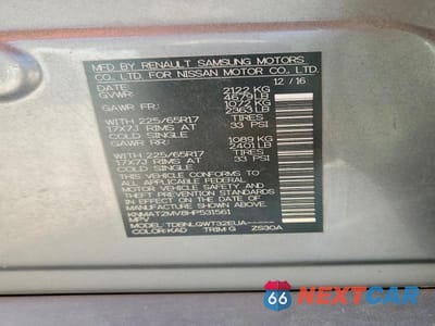 Zdjęcie 13 z 13 samochodu: 2017 NISSAN ROGUE SV VIN:KNMAT2MV8HP531561 - miniatura