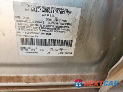 Zdjęcie 12 z 12 samochodu: 2010 MAZDA 6 I VIN:1YVHZ8BH6A5M10181 - miniatura