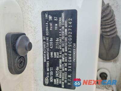 Zdjęcie 12 z 12 samochodu: 2012 KIA OPTIMA LX VIN:5XXGM4A79CG027142 - miniatura