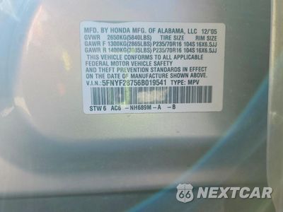 Zdjęcie 13 z 13 samochodu: 2006 HONDA PILOT EX VIN:5FNYF28756B019541 - miniatura