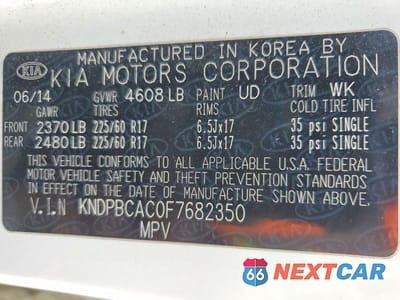 Zdjęcie 13 z 13 samochodu: 2015 KIA SPORTAGE LX VIN:KNDPBCAC0F7682350 - miniatura