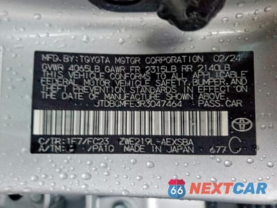 Zdjęcie 12 z 12 samochodu: 2024 TOYOTA COROLLA HYBRID SE VIN:JTDBCMFE3R3047464 - miniatura
